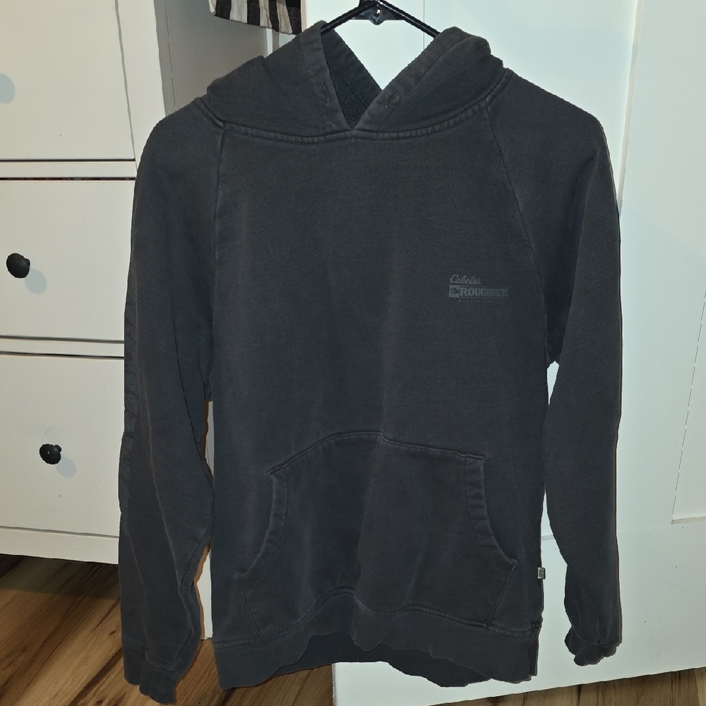 Cabela's Black Men's Pullover Hoodie with Front Pocket